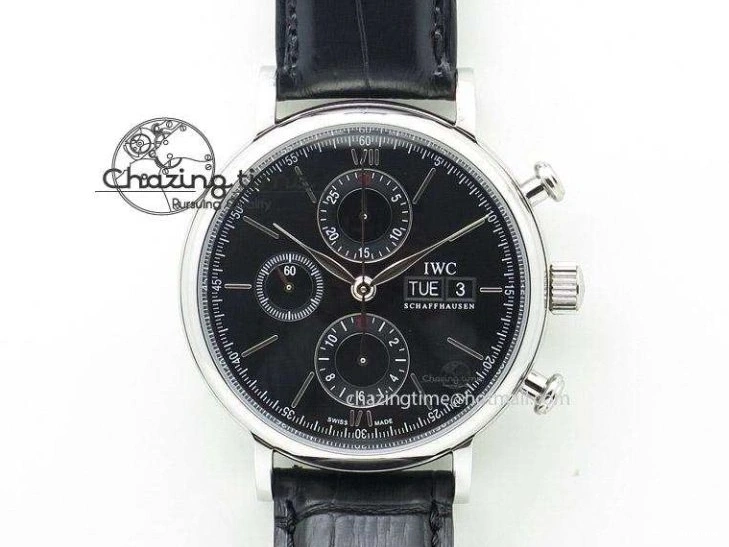 MIROTIME 0411 Efficient Portofino Chrono RG ZF 1:1 Best Edition White Dial on Brown Leather Strap A 7151